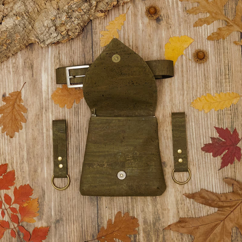 Halloween Retro Leaf Shaped Women's Viking Belt Bag